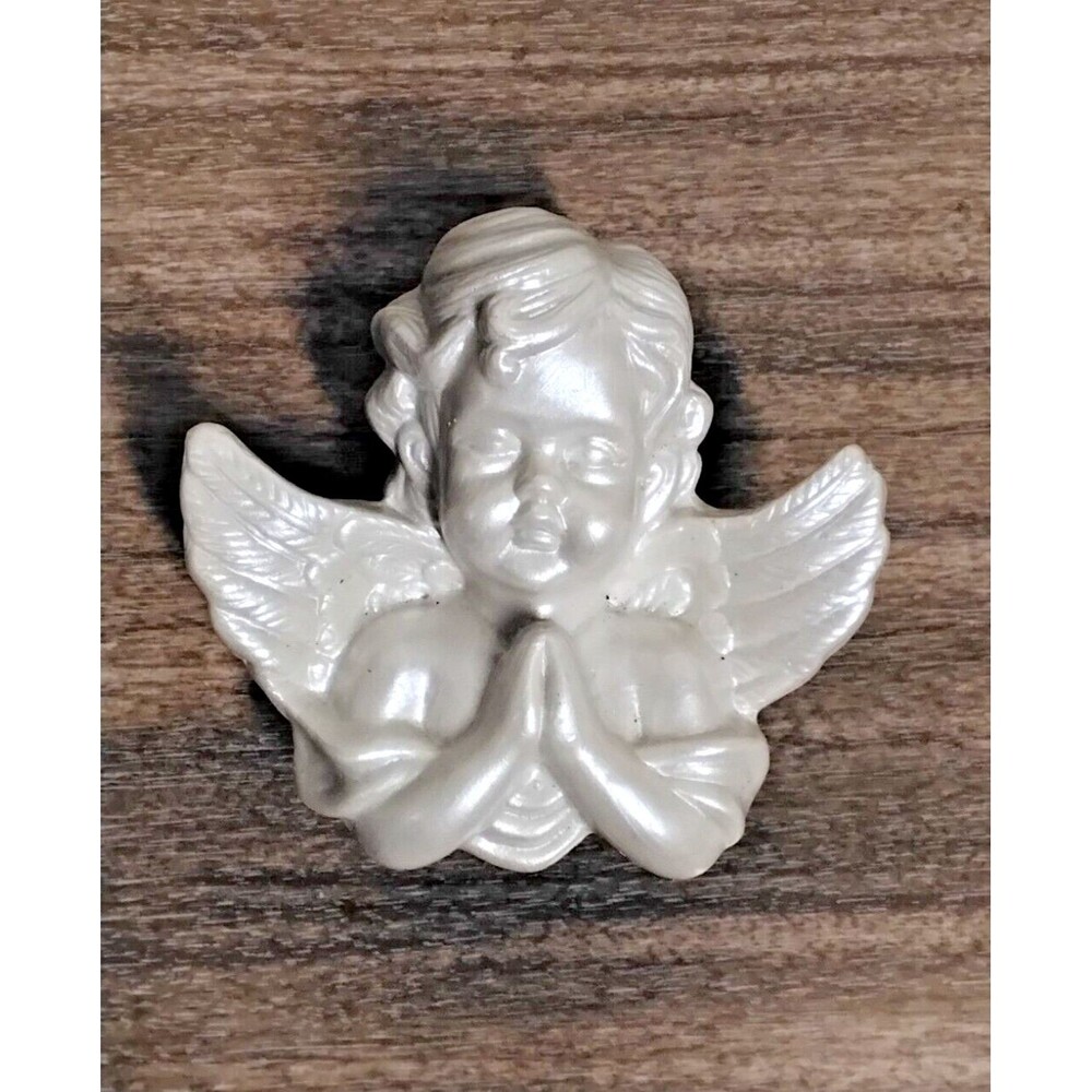 Vintage Praying Angel Trinket Box Jewelry Box Religious Angel Decor 1996